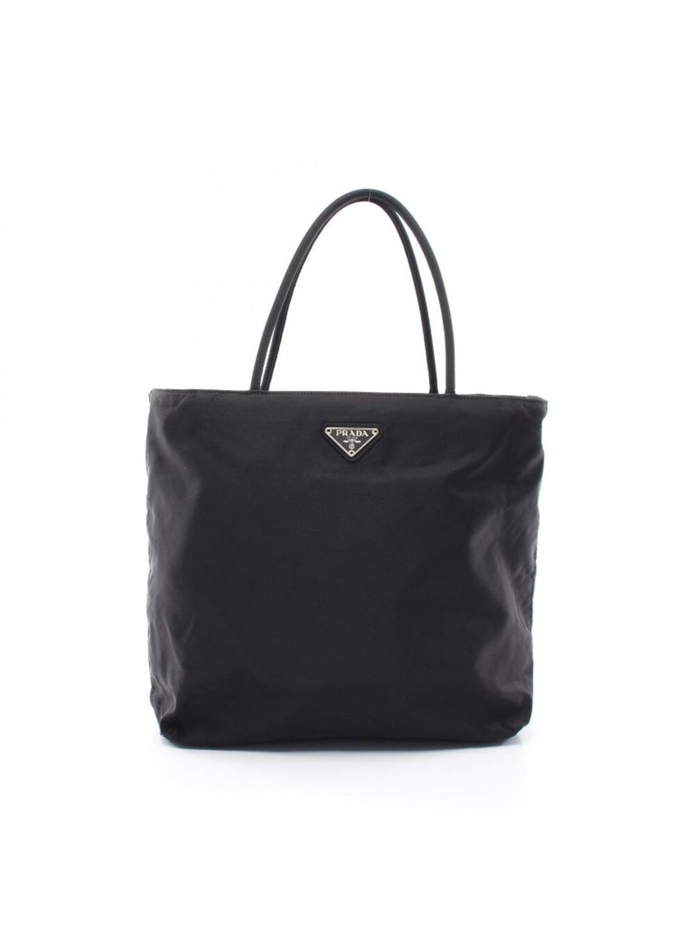 Prada Handbag Tessuto Black Nylon Triangle Logo